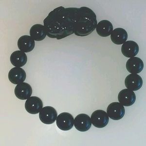 Unisex Stretch Onyx Bracelet